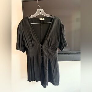 ASOS Black Button-Down Romper